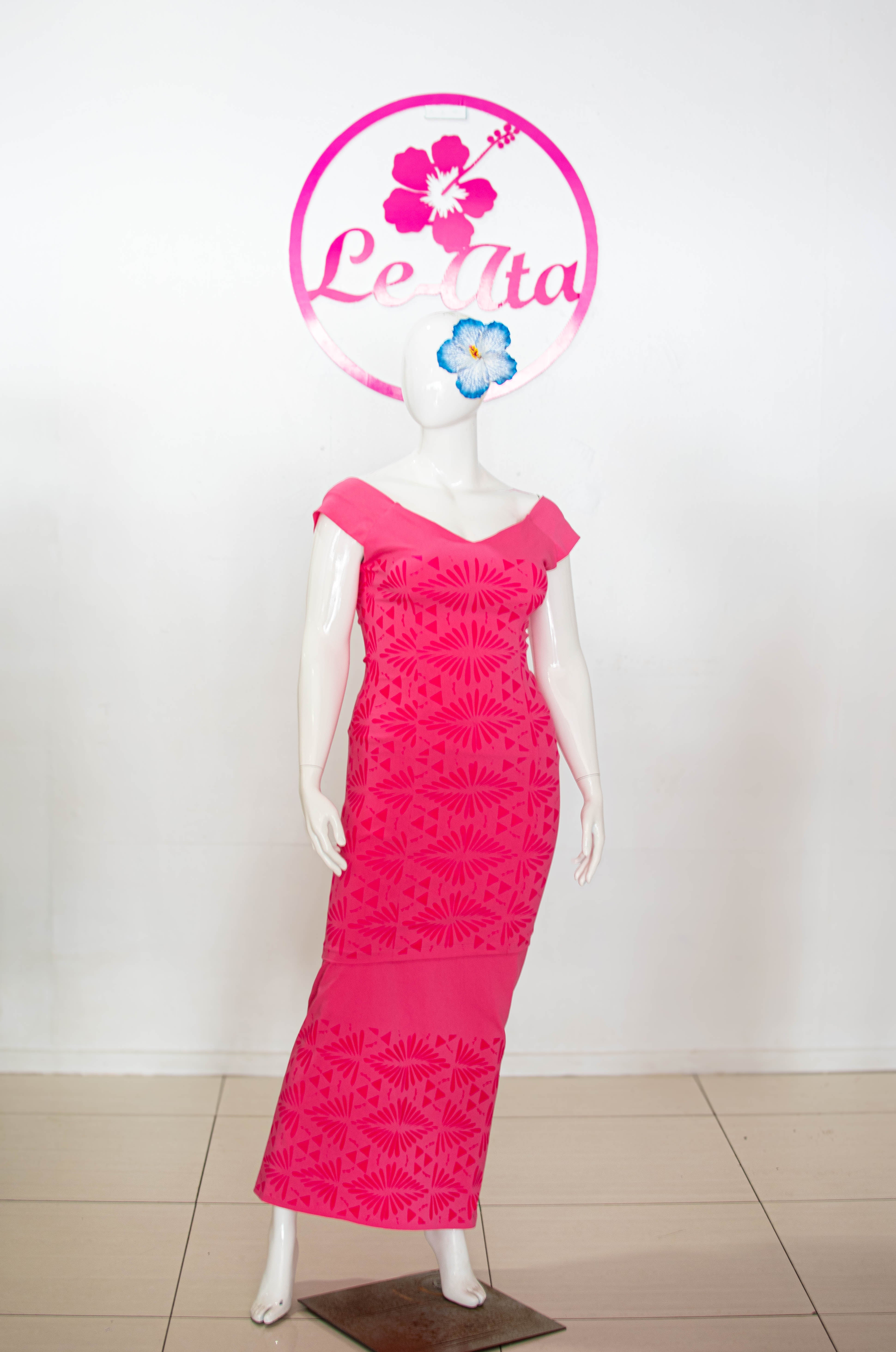 Classic Off-The-Shoulder Fitted Puletasi