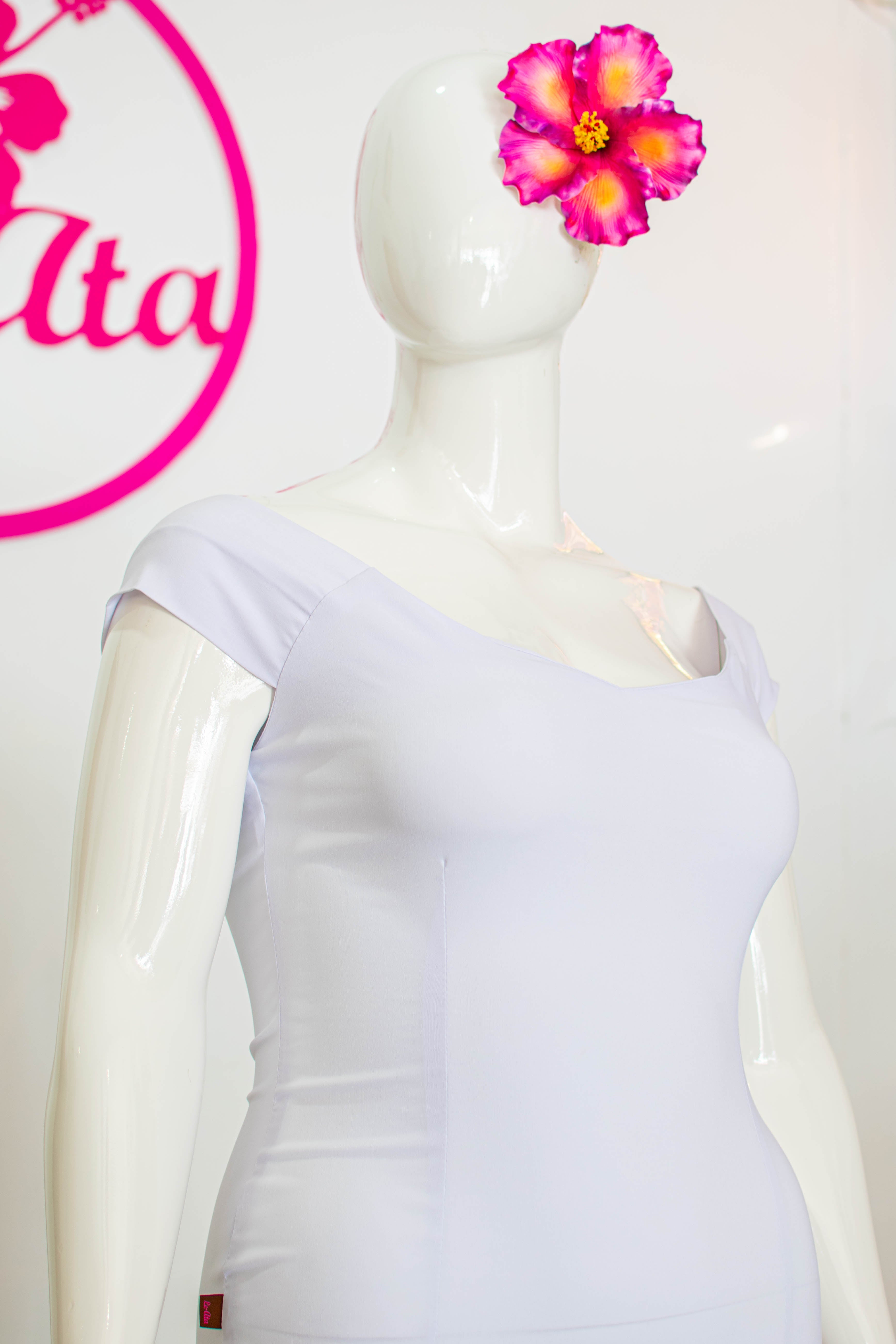 Classic Off-The-Shoulder Fitted Dress