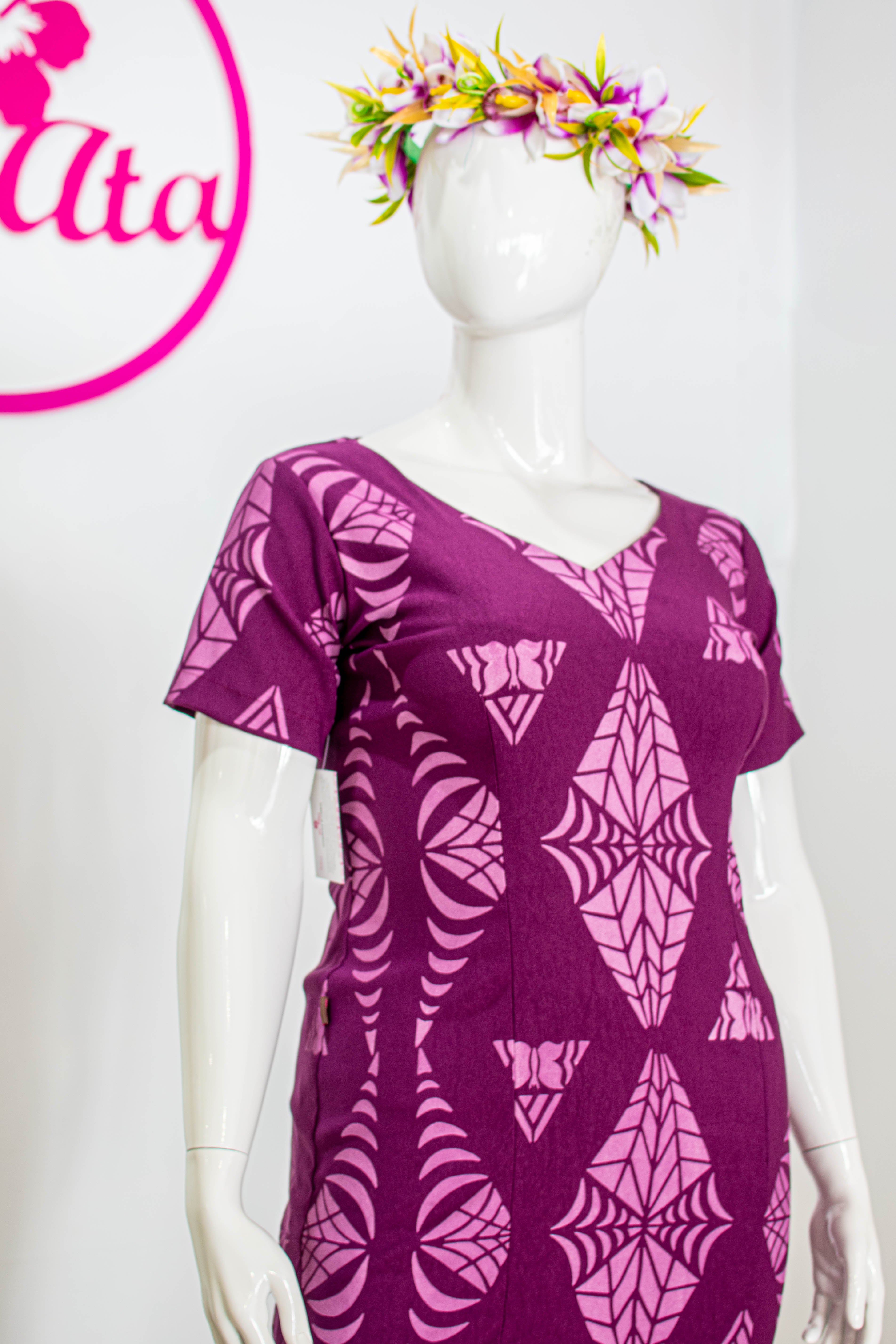 Classic V-Neck Fitted Puletasi