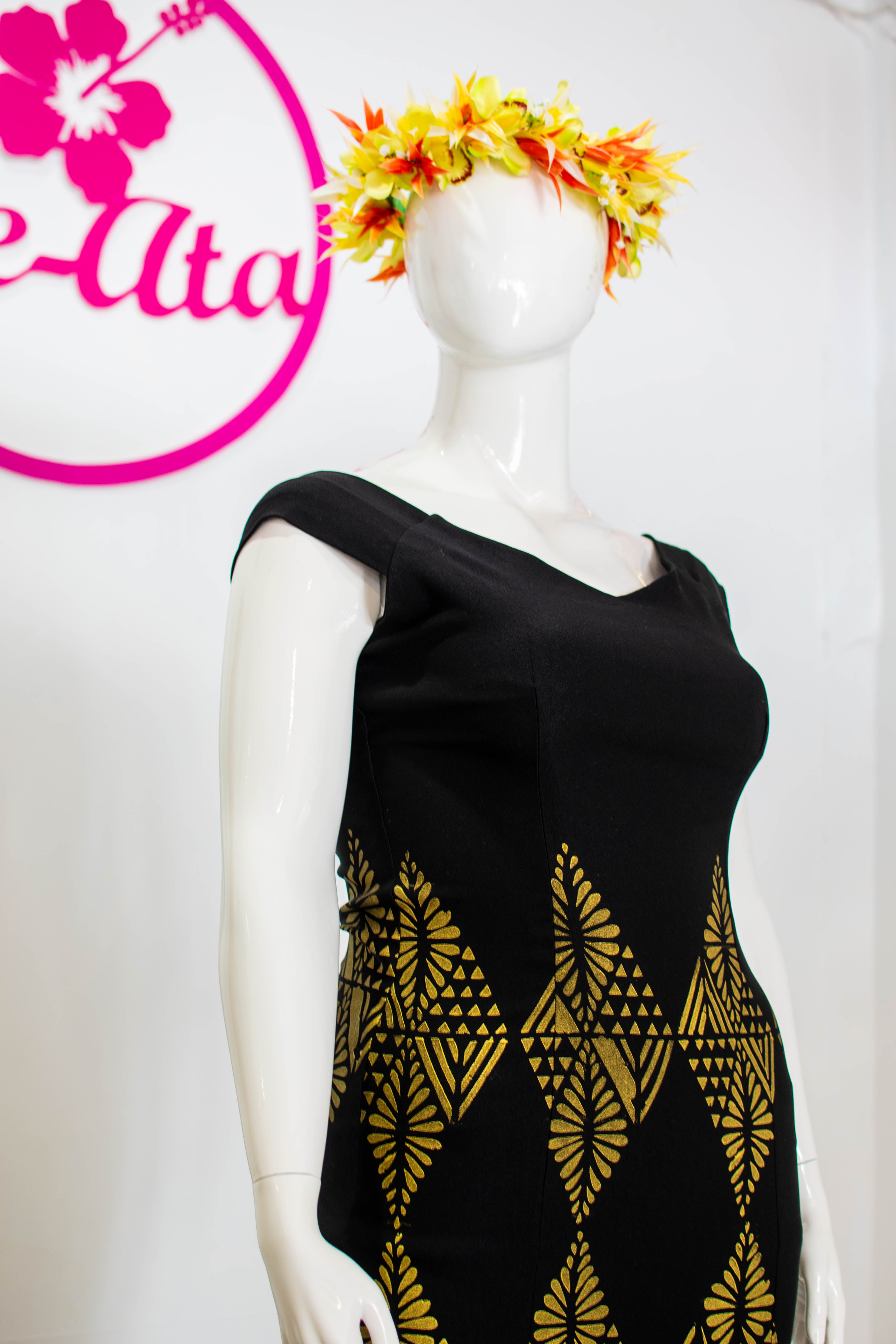 Classic Off-The-Shoulder Fitted Puletasi